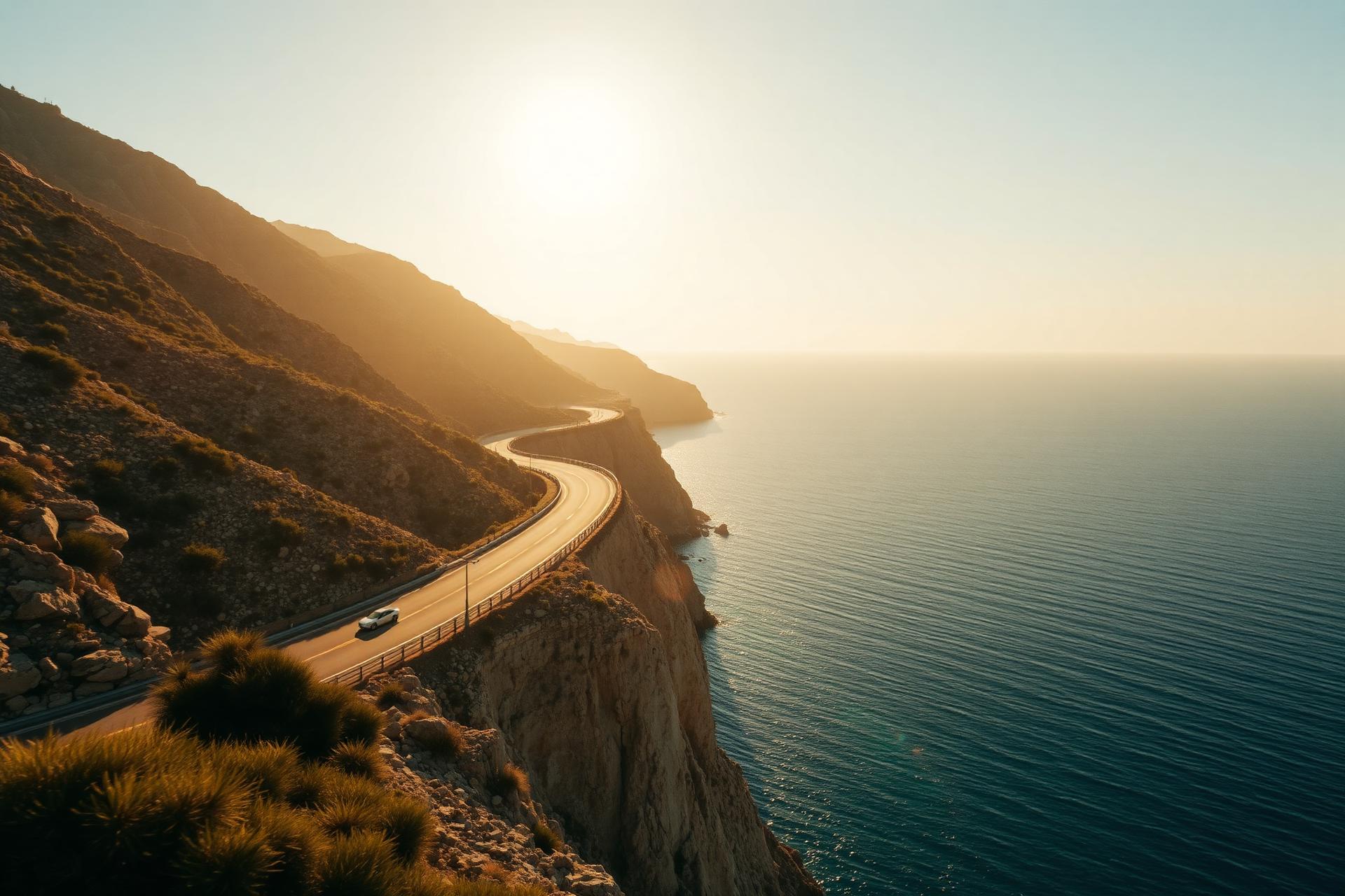 Coastal road in Crete