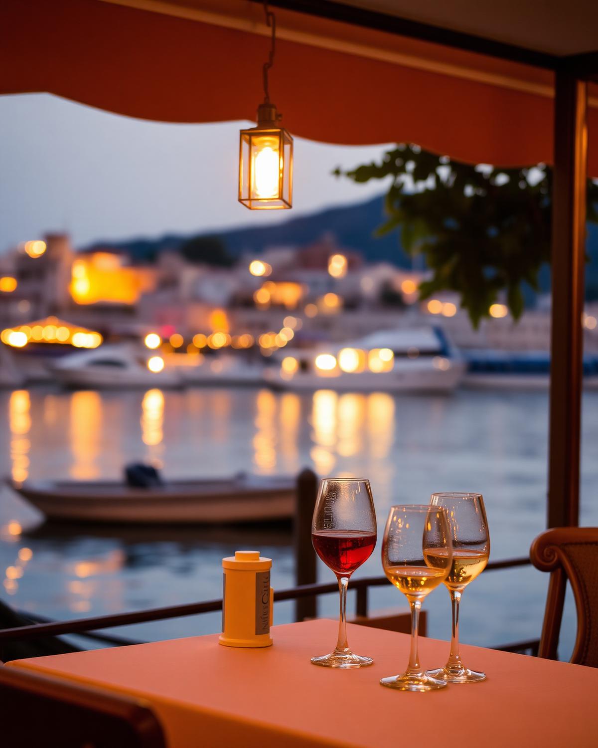 Dinner by the harbor.